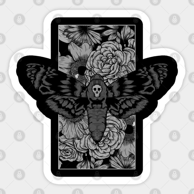 Death Moth Sticker by Jess Adams